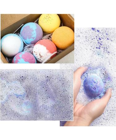 Handmade Bath Bombs Gift Set - Fizzy Bath Salt Bombs Bubble Spa Kit (60g x 6) - Buy Online on GoSupps.com