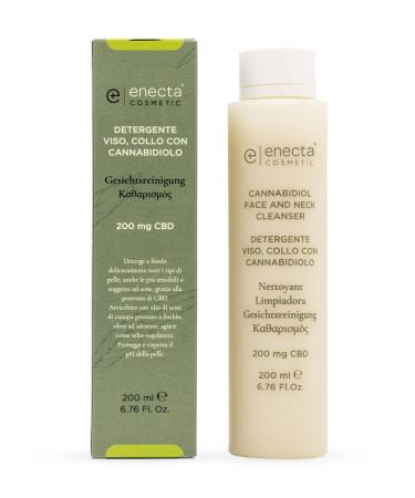Enecta Enecta - Face and neck cleansing lotion with hemp extract 200 mg/200 ml removes impurities and respects the natural pH of the skin.