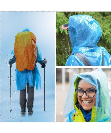 24 Pack Waterproof Disposable Ponchos & Shoe Covers Set - Blue for Women Men Kids - Buy Online on GoSupps.com