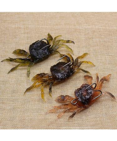 3Pcs 3D Simulation Crab Soft Lures with Sharp Double Hooks for Sea Fishing - Style3 - Buy Online on GoSupps.com