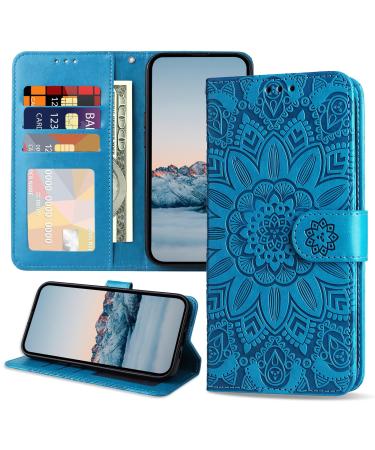 SRISHP mobile phone case for Oppo A74 5G / OPPO A54 5G case PU leather flip wallet case magnetic wallet folding cover for Oppo A54 5G / OnePlus Nord N200 blue