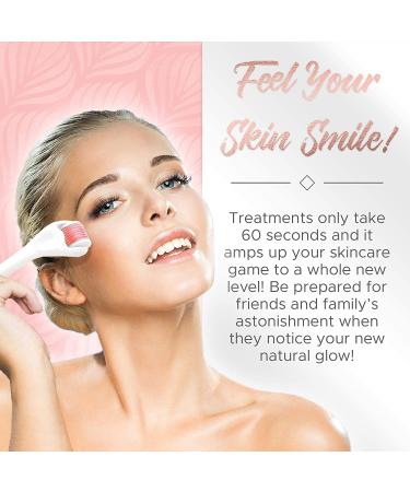 Derma Roller Microneedling Kit for Face 0.30mm - Vitamin C Serum & Hyaluronic Acid - 540 Titanium Micro Needles - Includes 3 Free Ebooks - Buy Online on GoSupps.com