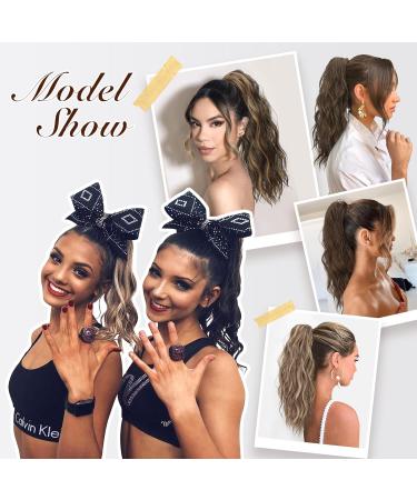 FESHFEN Ash Brown 18 Curly Wavy Drawstring Ponytail Hair Extension - Synthetic Hairpiece for Women - Buy Online on GoSupps.com