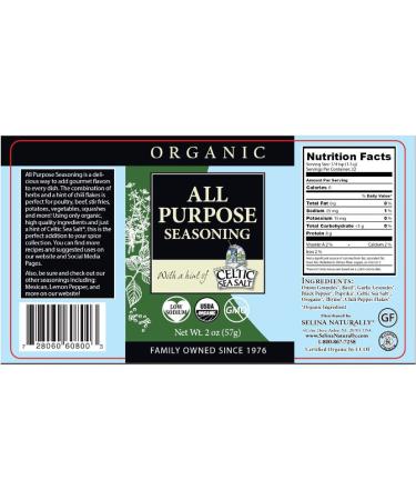 Organic Gourmet Celtic Sea Salt All-Purpose Seasoning Shaker - Delicious Flavor for All Dishes | 2 oz - Buy Online on GoSupps.com