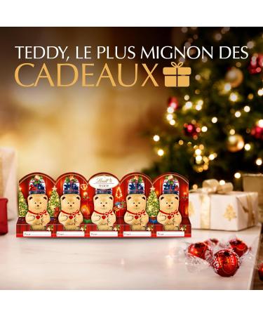 Lindt - Barrette de 5 Mini-moulages TEDDY - Chocolat au Lait - Id al pour No l 5x10g Barrette Teddy 50g - Buy Online on GoSupps.com