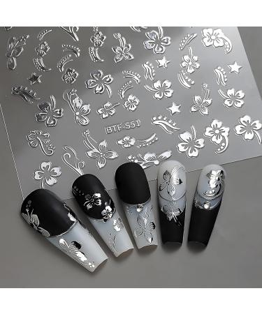 4 Sheets Flowers Nail Stickers Spring Summer 4 Colours Nail Art Decals Self-Adhesive Nail Art Sticker Manicure Tips DIY Nail Art Nail Decorations for Women Girls - Buy Online on GoSupps.com