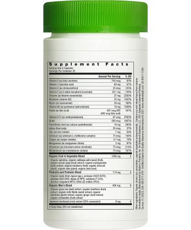 Rainbow Light Men's Multivitamin - 120 Vegetarian Capsules | Certified Nutritional Support - Buy Online on GoSupps.com