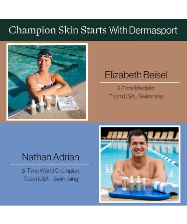 Dermasport Gentle Facial Cleanser for Swimmers - Moisturizing Fragrance-Free Face Wash Removes Sunscreen & Chlorine Natural Extracts 2 fl oz - Buy Online on GoSupps.com