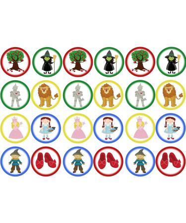24 Edible Pre-Cut Wafer Round Cake Toppers: Wizard of Oz - Buy Online on GoSupps.com