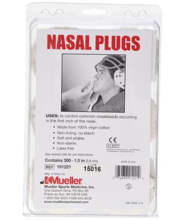 Mueller Nasal Plugs - 300 pack (PAC)