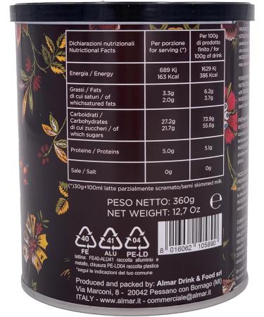 Almar Hot Chocolate Cortina Tin of Hot Chocolate Mix Gluten-Free Hot Chocolate Lactose Free Preservatives Free 100% Made - Buy Online on GoSupps.com
