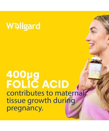 Wellgard Vegan Vitamin B12 High Strength Supplement - Folic Acid, Vitamin B6 & D3 - Made in UK - Buy Online on GoSupps.com