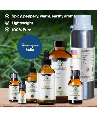 Buy Organic CO2 Extracted RohMuh Ginger Essential Oil - 1 fl oz for Natural Wellness - Buy Online on GoSupps.com