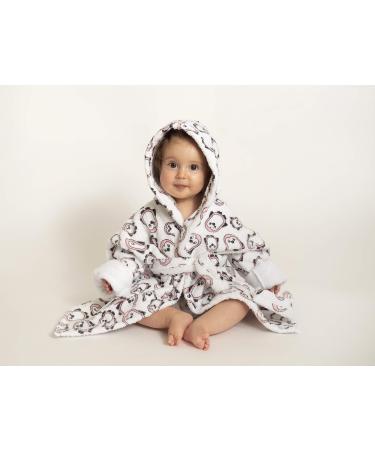 Ti Tin - Ferry Children's Bathrobe |Bathrobe for children from 5 to 6 years made of 100% cotton baby bath coat with star pressure pink 5-6 years of ping inos pink