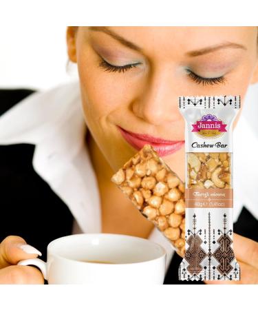 Cashew Nut Bar Vegan 40g (Pack of 20) Vegan Sweets Gluten Free Snacks Low Salt - Dairy Free - No Additives - Protein - High Fibre - Buy Online on GoSupps.com
