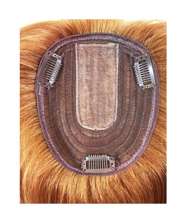 vivaBella Copper Red Human Hair Topper 12 Silk Base for Thinning Hair - Seamless Clip-in Hairpiece for Women - Buy Online on GoSupps.com