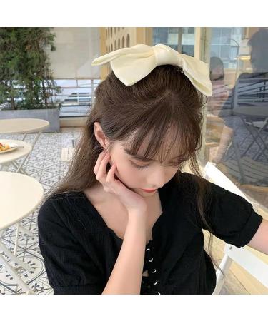 2PCS Big Bow Hair Clips for Women - Black Light Purple Ribbon French Hair Barrettes - Buy Online on GoSupps.com