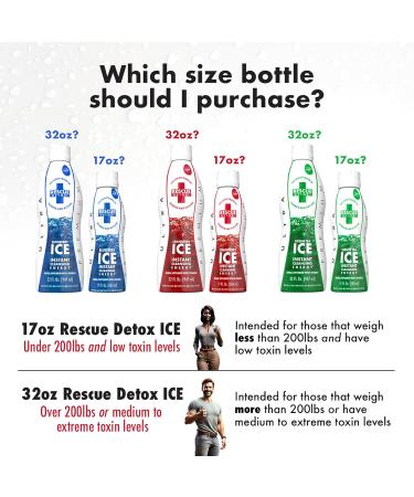 Rescue Detox ICE - Blueberry Flavor | Maximum Strength (32oz) (17oz Blueberry) 17 Fl Oz (Pack of 1) - Buy Online on GoSupps.com