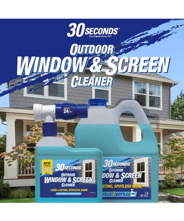30 SECONDS Outdoor Window & Screen Cleaner - No Removal Spray & Rinse 2 Pack - Best for Glass Patio Doors & Furniture - Buy Online on GoSupps.com
