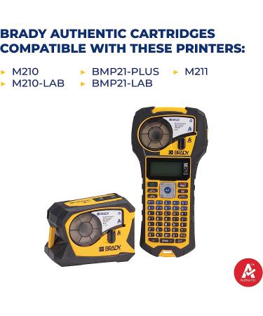 Brady Authentic (M21-750-499) Multi-Purpose Nylon Label for General ID Wire Marking and Lab Black on White- Designed for M210 M210-LAB M211 BMP21-PLUS and BMP21-LAB Printers .75 W 16' L M21-750-499 Label Tape - Buy Online on GoSupps.com