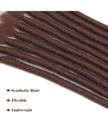 Noblife 10pcs 20cm Chocolate Backcomb Dreadlock Extensions - Synthetic One-Sided Crocheted Faux Locs for Punk Hip-Hop and Reggae Styles - Buy Online on GoSupps.com