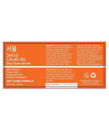 SeoulCeuticals Day Glow Serum 1 fl oz - Radiant Skin Elixir for Brightening & Hydration - Buy Online on GoSupps.com