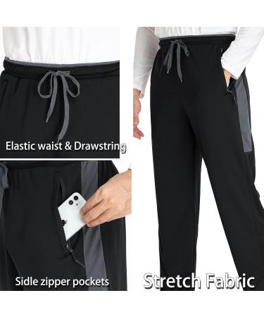 SPOSULEI Men's Zipper Pocket Sweatpants for Jogging, Gym, Running - Small Black - Buy Online on GoSupps.com