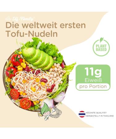 Buy Elf Family Tofu Noodles | Low Carb High Protein Vegan Instant Pasta from Thailand | 300g x 42 Packs - Quick Preparation Low Fat & Sugar-Free - Buy Online on GoSupps.com