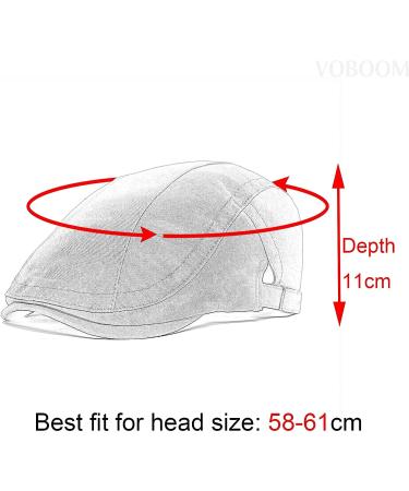 VOBOOM Men Cotton Newsboy Beret Hat Duckbill Buckle Cabbie Cap - Army Green - Buy Online on GoSupps.com