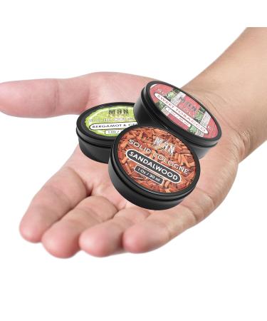 Solid Cologne Men's Cologne Sample Set Solid Perfume with a Sweet Tobacco Citrus Bergamot and Sandalwood Men's Fragrance (1 Ounce (Pack of 3) Bergamot and Cedar/Sandalwood/Sweet Tobacco) - Buy Online on GoSupps.com