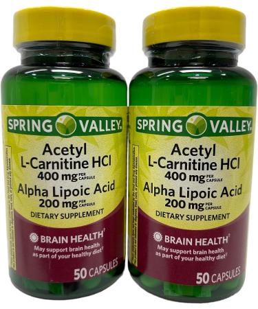 Brain Health Bundle: 2 Bottles of Alpha Lipoic Acid & Acetyl L-Carnitine with Tip Card - Buy Online on GoSupps.com