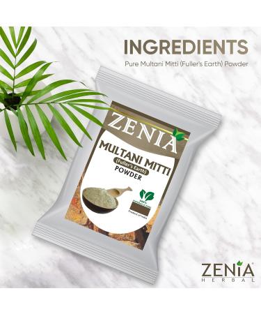 Zenia Pure Fullers Earth Powder 100g - Multani Mitti Mud Face Pack | Bentonite Indian Healing Clay | 100% Natural Mask - Buy Online on GoSupps.com