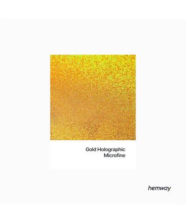 Hemway Ultra-Shein Glitter 1/256 - 0.1MM Gold Holographic Cosmetic Glitter - Microfine 100g for DIY Crafts & Beauty - Buy Online on GoSupps.com