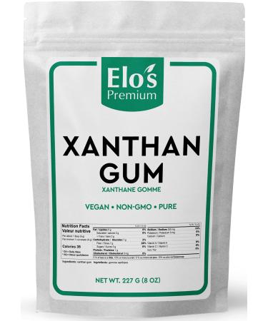 Xanthan Gum (227g/8oz) by Elo's Premium| Packaged In Canada| 100% All-Natural Thickener Stabilizer Binding Agent| Non-GMO Organic Vegan Non-MSG & Keto| Food Grade Xanthan Gum Thickener for Soups Sauces Smoothies Shakes & more