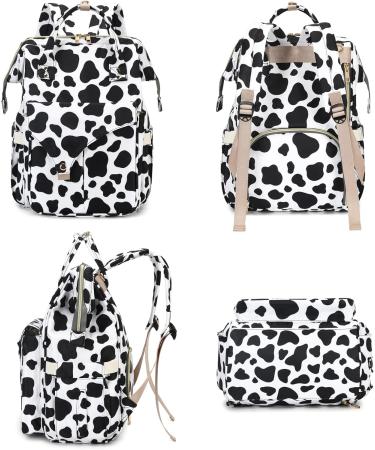 Mimfutu Baby Diaper Backpack - Stylish Cow Print Diaper Bag for Moms | International Shipping Available - Buy Online on GoSupps.com