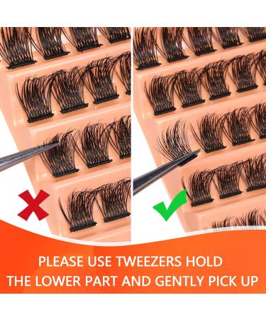 D Curl Cluster Eyelashes 8-16mm by TOOCHUNAG - Russian Lash Clusters for a Natural, Wispy Look - Buy Online on GoSupps.com