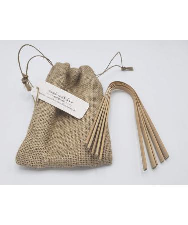 Bamboo Tongue Scraper - 5 Pack in a Recyclable Jute Pouch