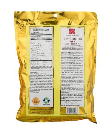 Vinacafe 3 in 1 Instant Coffee Mix - 20 Sachets (4 Packs) | Premium Vietnamese Coffee Blend - Buy Online on GoSupps.com