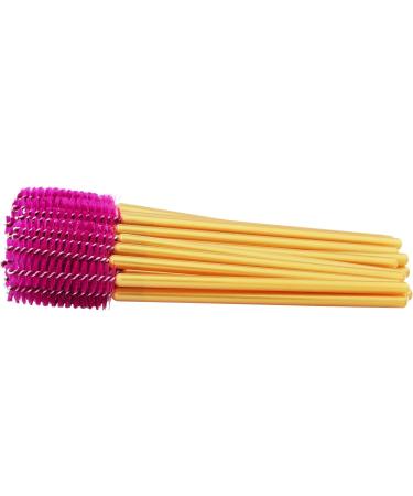 Profico Disposable Eyelash Brush Set - 50 Premium Gold & Pink Brushes for Mascara & Eyelash Extensions - Buy Online on GoSupps.com