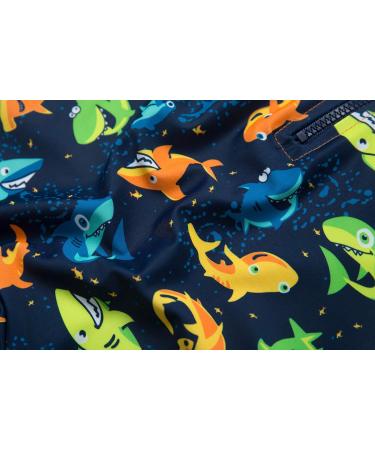 Bonverano Baby Boys Swimsuit - Short-Sleeve Zipper One Piece, UPF 50+ Sun Protection, Colorful Shark Design | 12-18 Months - Buy Online on GoSupps.com