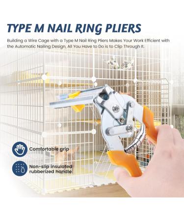 Otueidnsy Type M Nail Ring Pliers Type M Nail Ring Pliers Type M Nail Ring Pliers Thickened for Manual Tying (M Nail +3000Clips) - Buy Online on GoSupps.com