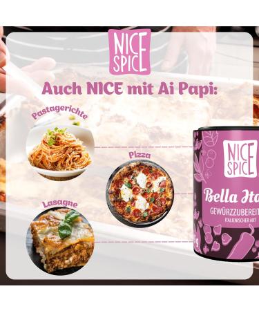 NICE SPICE Italian Allrounder Pack of 10 cans (10 x 45 g) spice mix for Italian dishes pasta pizza gifts for hobby cooks spice reserve - Buy Online on GoSupps.com