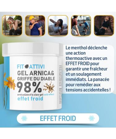 FITOATTIVI Arnica Gel Forte 98% Cold Effect 550ml with Devil's Claw Vitamin E and Camphor Massage Gel Ideal for Joint Pain  - Buy Online on GoSupps.com