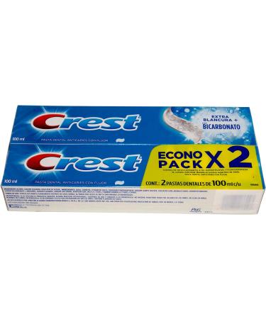 2x Crest Extra Blancura + Bicarbonate 100ml - Buy Online on GoSupps.com