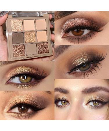 Palette de Fards Paupi res Mat Nude-Brun Maquillage Fard paupi res Longue Tenue et r sistant l'eau 9 Teintes modulables avec Finitions Mates satin es et Scintillantes 05# - Buy Online on GoSupps.com