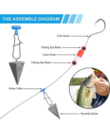 105PCS Saltwater Surf Fishing Tackle Kit with Bait Rigs, Circle Hooks, Floats, and Sinkers - Ideal for Bass Beach Fishing - Buy Online on GoSupps.com