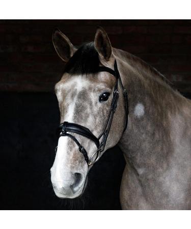 Harry Hall Cottage Craft Flash Bridle | Anatomical Horse Bridles | Flash Noseband For Pony Cob Full Extra Full | Leather Tack Full Black - Buy Online on GoSupps.com
