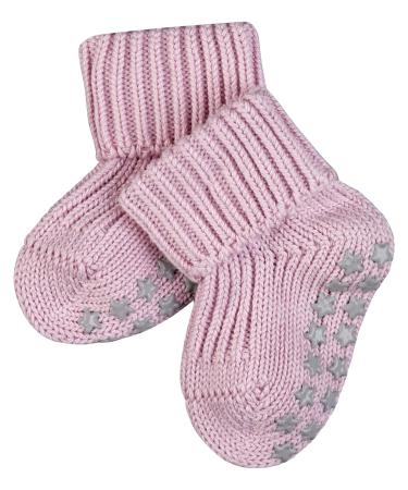 FALKE Unisex Baby Catspads Cotton Slipper Socks Soft Blue White More Colours Thick Warm Plain With Printed Silicone Nubs On Soles For An Improved Grip 1 Pair 62 Pink (Thulit 8663)