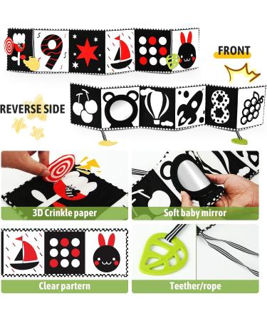 YOGINGO Black and White High Contrast Sensory Toys for Babies | Engaging Baby Mirror | International Shipping - Buy Online on GoSupps.com