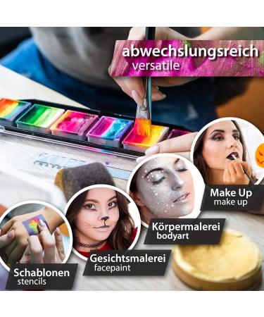 Tritart Children's Makeup Brush Set - 7-Piece Face Painting Kit for Mardi Gras Halloween and Theater - Buy Online on GoSupps.com